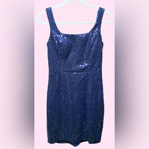 Glamorous Blue Sequin Mini Dress Size 6